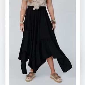 The three bird nest black boho skirt ideal for an informal or formal look.